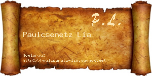 Paulcsenetz Lia névjegykártya